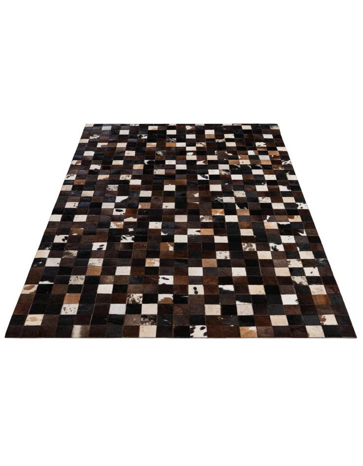 Detail image of  5' 2 x 7' 11 Cowhide - Patchwork Rug