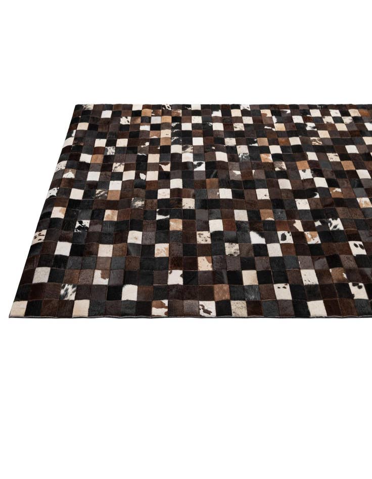 Detail image of  5' 2 x 7' 11 Cowhide - Patchwork Rug