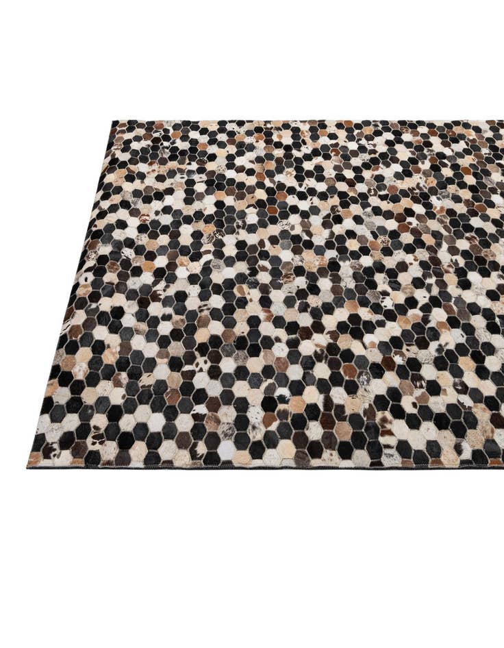 Detail image of  5' 1 x 7' 10 Cowhide - Patchwork Rug