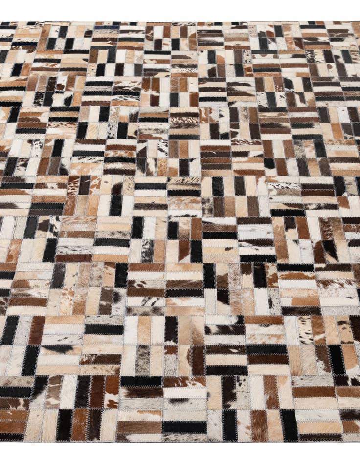 Detail image of  5' x 8' Cowhide - Patchwork Rug