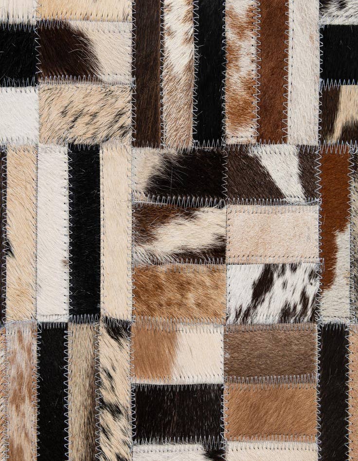 Detail image of  5' x 8' Cowhide - Patchwork Rug