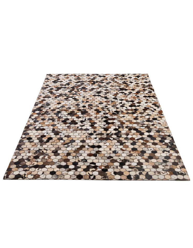 Detail image of  5' 1 x 7' 11 Cowhide - Patchwork Rug