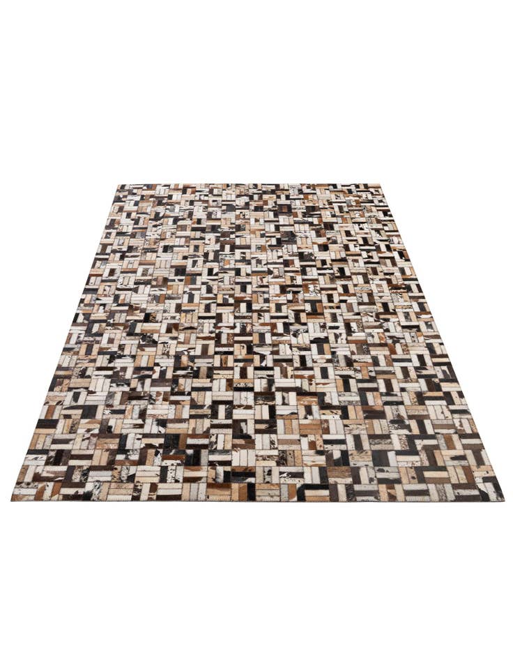 Detail image of  4' 11 x 7' 11 Cowhide - Patchwork Rug