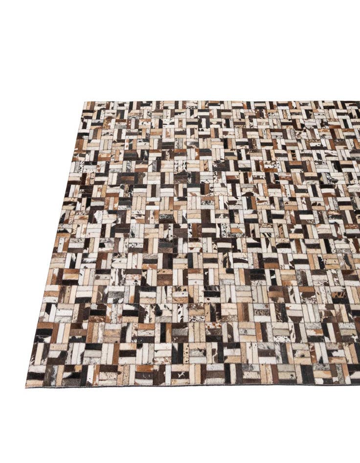 Detail image of  4' 11 x 7' 11 Cowhide - Patchwork Rug