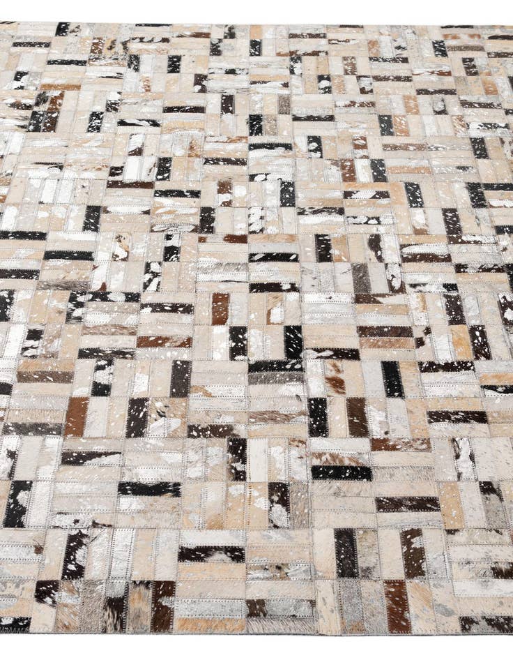 Detail image of  5' x 7' 11 Cowhide - Patchwork Rug