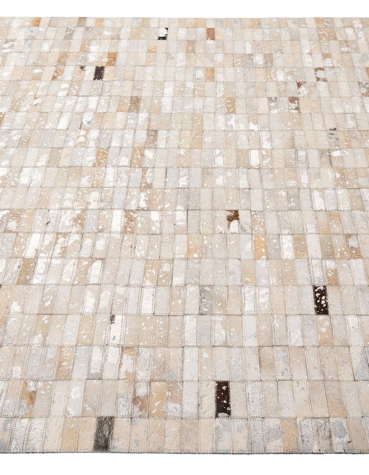 Detail image of  4' 11 x 8' 1 Cowhide - Patchwork Rug