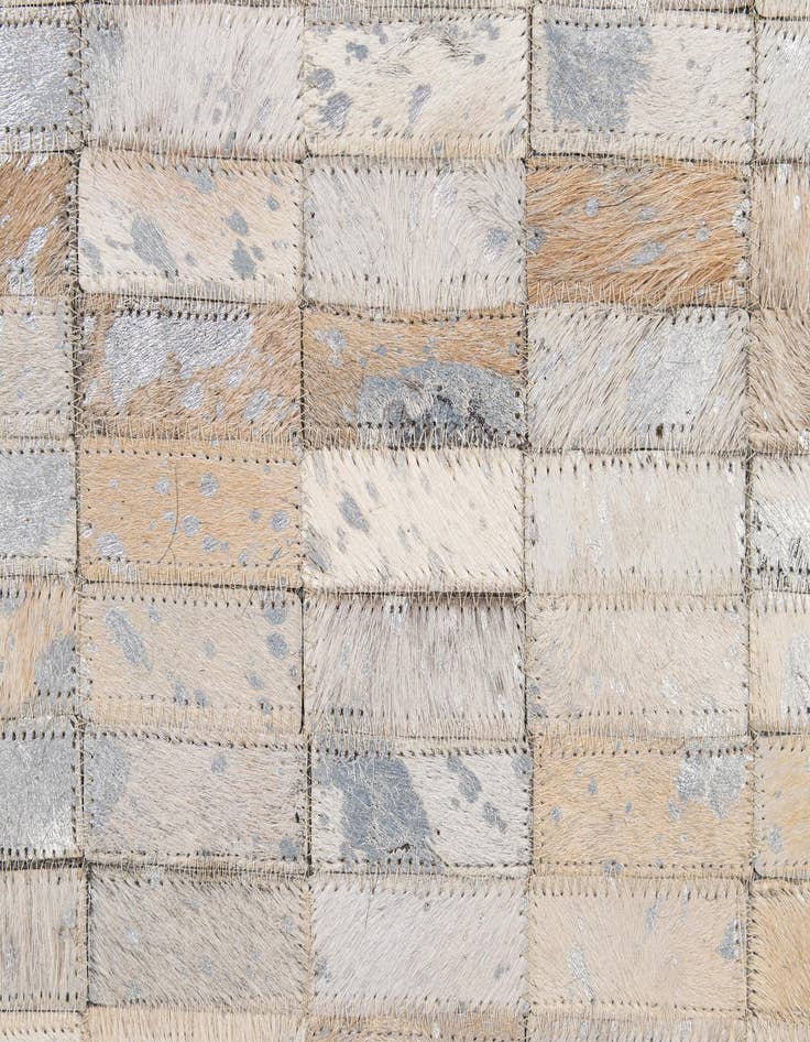 Detail image of  4' 11 x 8' 1 Cowhide - Patchwork Rug