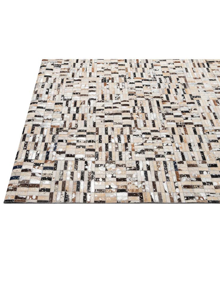 Detail image of  5' 1 x 7' 11 Cowhide - Patchwork Rug