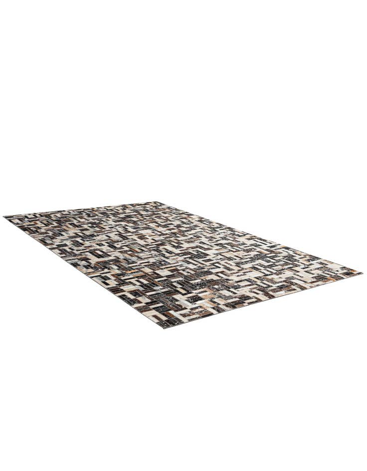 Detail image of  4' 11 x 7' 10 Cowhide - Patchwork Rug