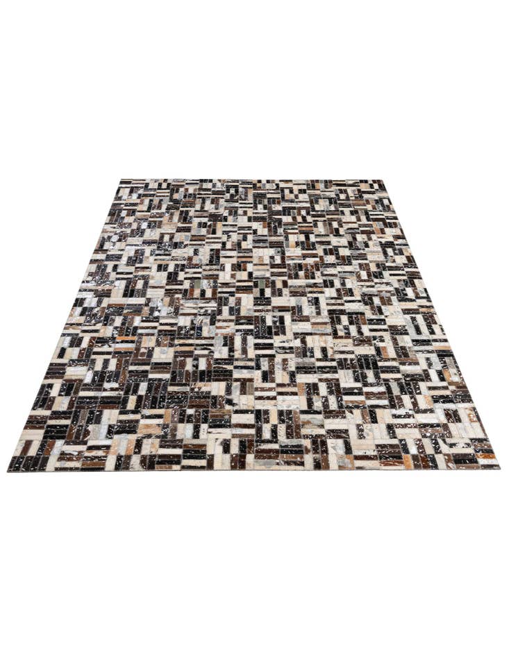 Detail image of  4' 11 x 7' 10 Cowhide - Patchwork Rug