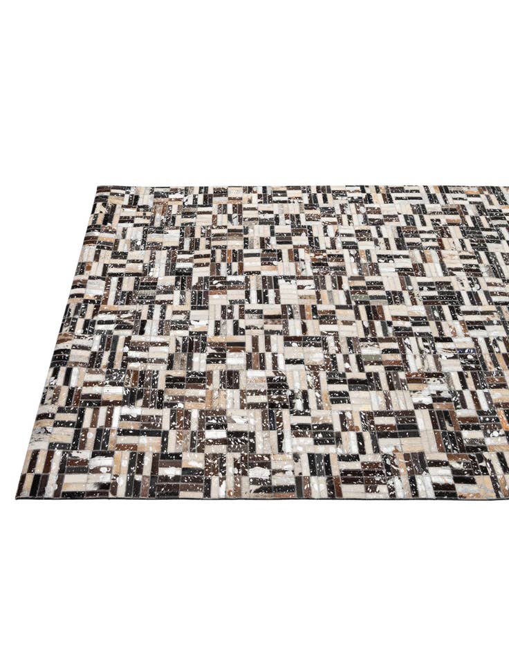 Detail image of  4' 11 x 7' 10 Cowhide - Patchwork Rug