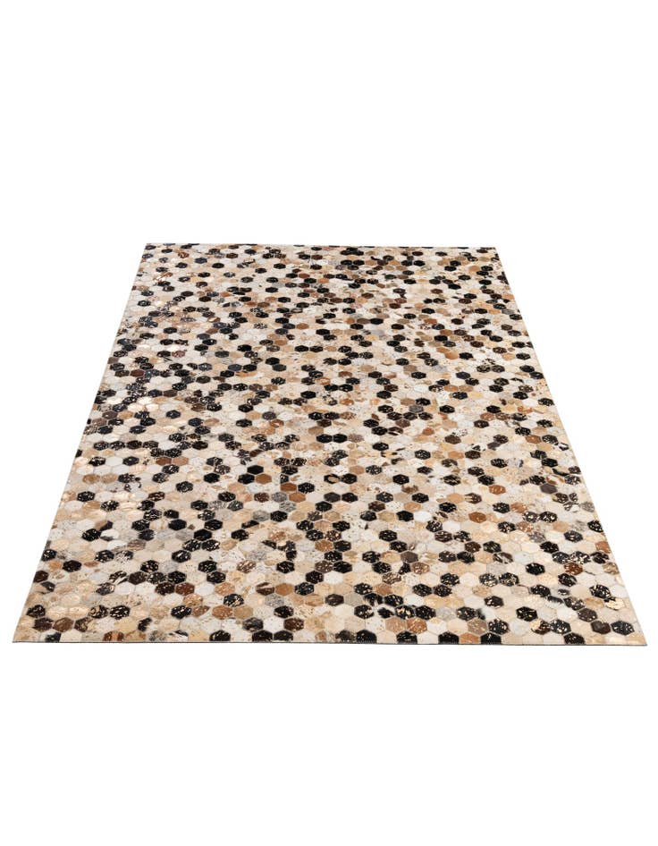 Detail image of  5' 2 x 8' Cowhide - Patchwork Rug