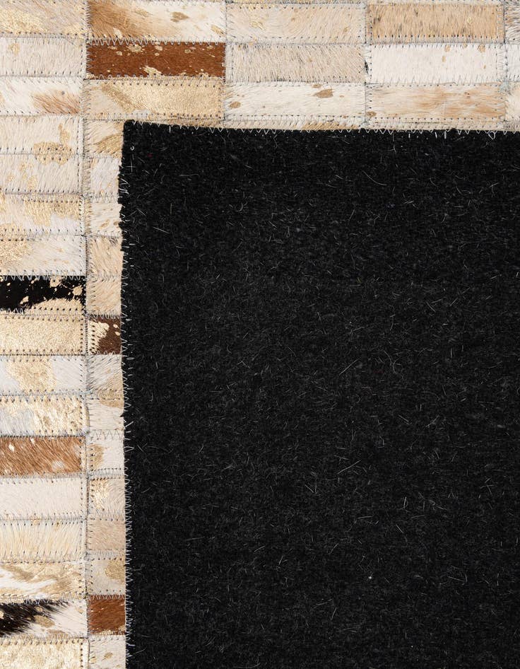 Detail image of  5' 3 x 8' 1 Cowhide - Patchwork Rug