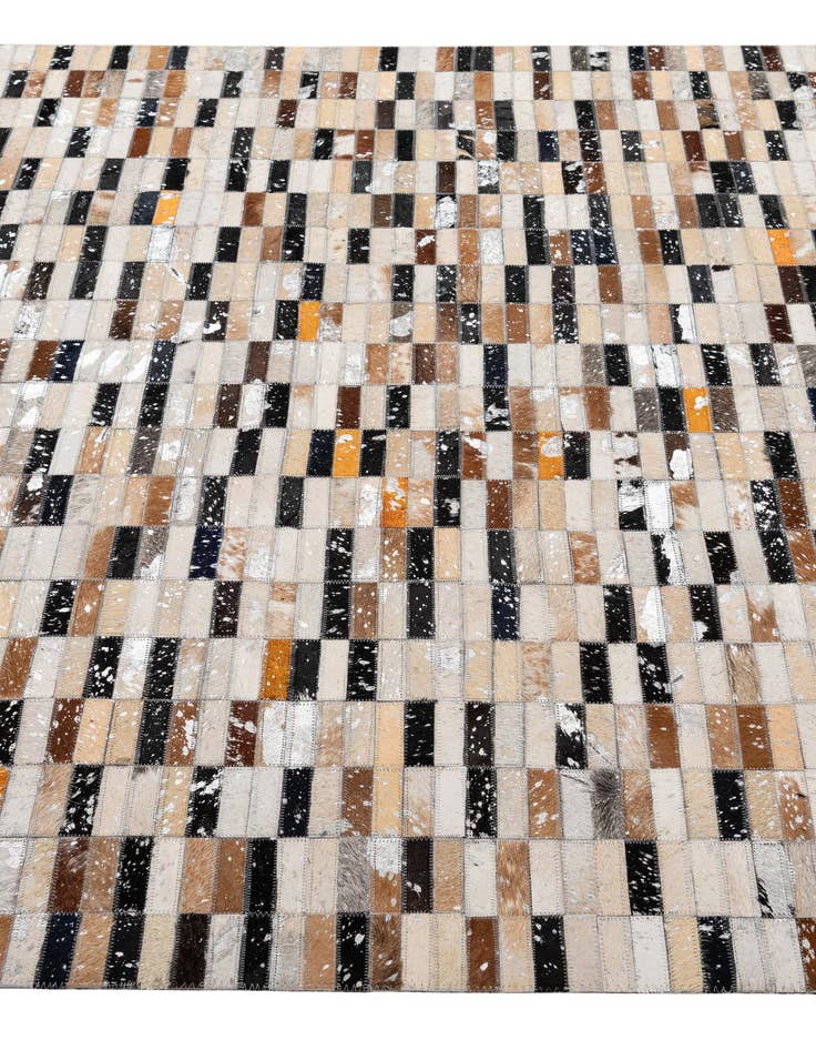 Detail image of  5' x 8' 2 Cowhide - Patchwork Rug