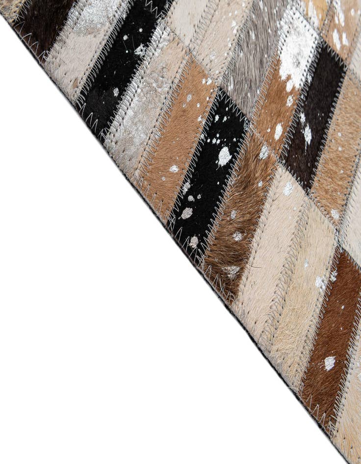 Detail image of  5' x 8' 2 Cowhide - Patchwork Rug