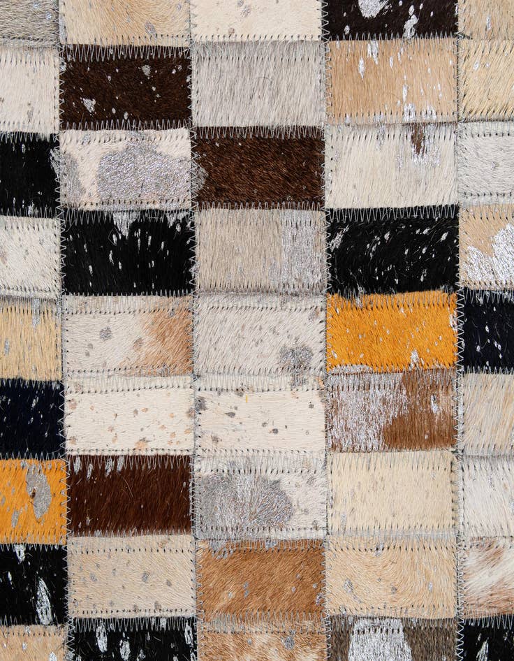 Detail image of  5' x 8' 2 Cowhide - Patchwork Rug