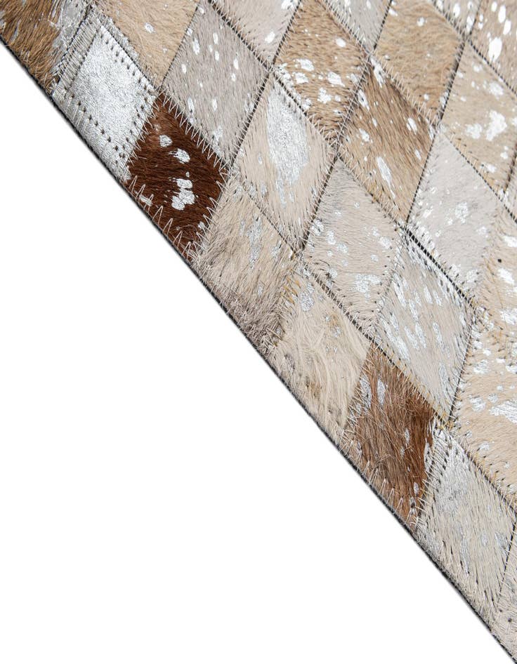 Detail image of  5' 1 x 8' 1 Cowhide - Patchwork Rug