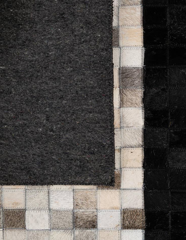 Detail image of  5' x 8' Cowhide - Patchwork Rug