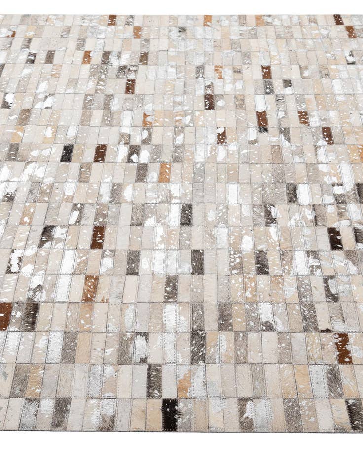Detail image of  5' 1 x 8' 1 Cowhide - Patchwork Rug