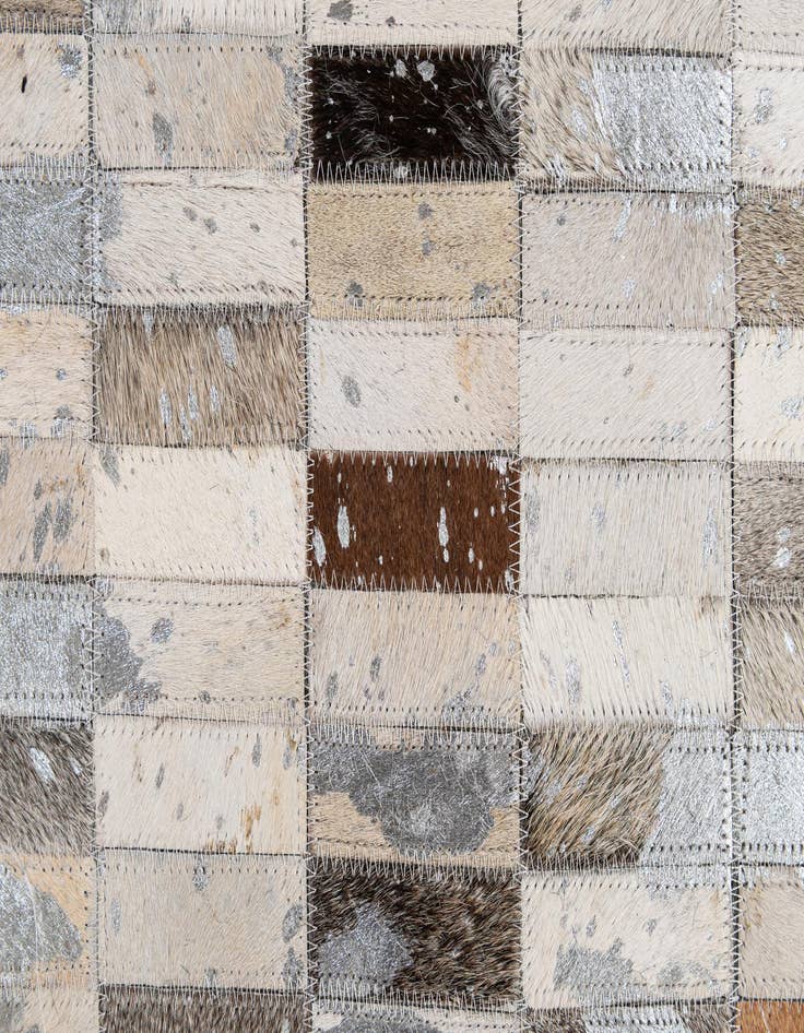 Detail image of  5' 1 x 8' 1 Cowhide - Patchwork Rug