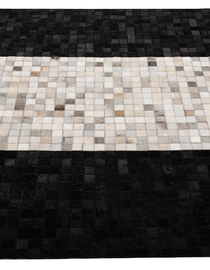 Detail image of  5' 1 x 8' 2 Cowhide - Patchwork Rug