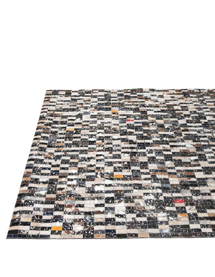 Detail image of  5' 2 x 8' 2 Cowhide - Patchwork Rug