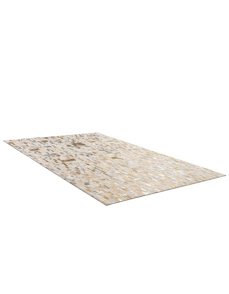 Detail image of  5' 1 x 8' 3 Cowhide - Patchwork Rug