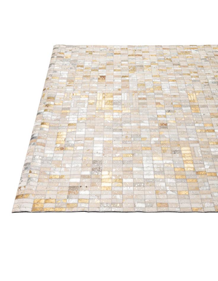 Detail image of  5' 1 x 8' 3 Cowhide - Patchwork Rug