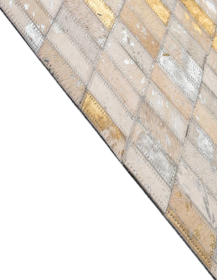 Detail image of  5' 1 x 8' 3 Cowhide - Patchwork Rug