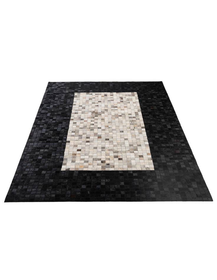 Detail image of  5' 2 x 7' 11 Cowhide - Patchwork Rug