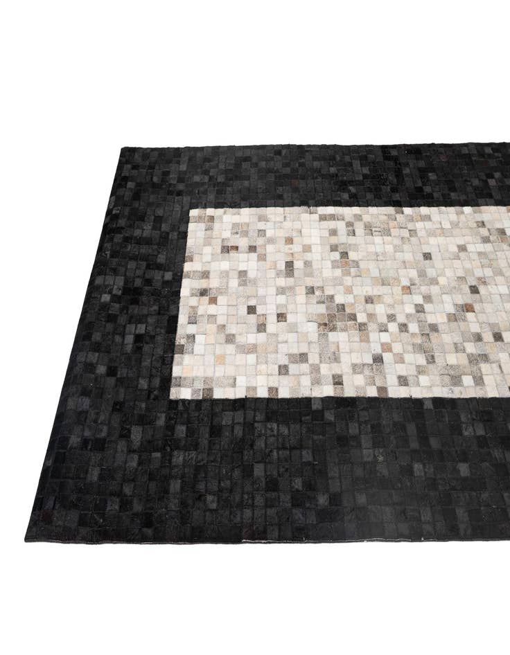 Detail image of  5' 2 x 7' 11 Cowhide - Patchwork Rug