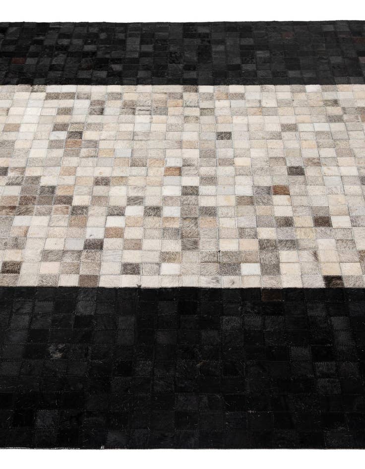 Detail image of  5' 2 x 7' 11 Cowhide - Patchwork Rug