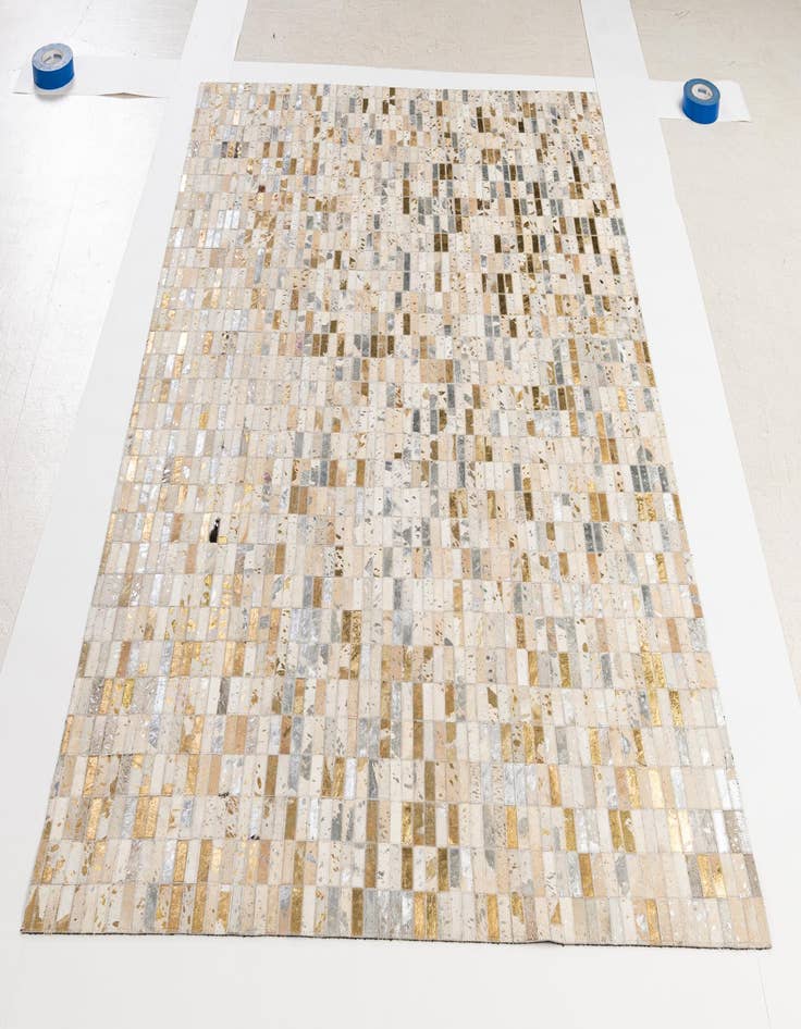 Detail image of  4' 11 x 7' 11 Cowhide - Patchwork Rug