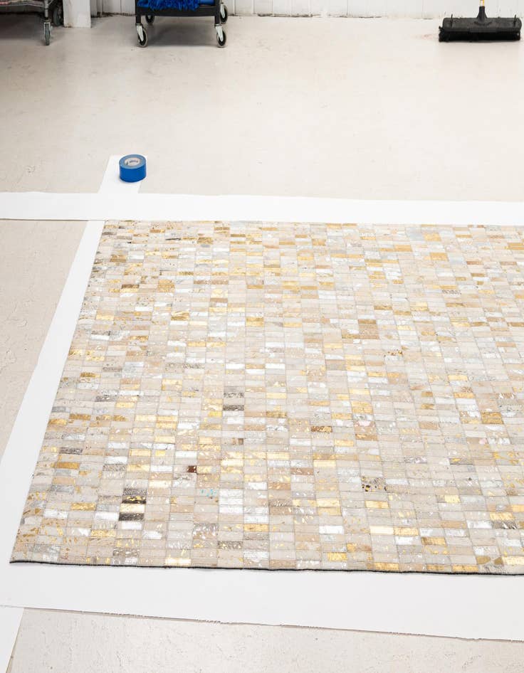 Detail image of  4' 11 x 7' 11 Cowhide - Patchwork Rug