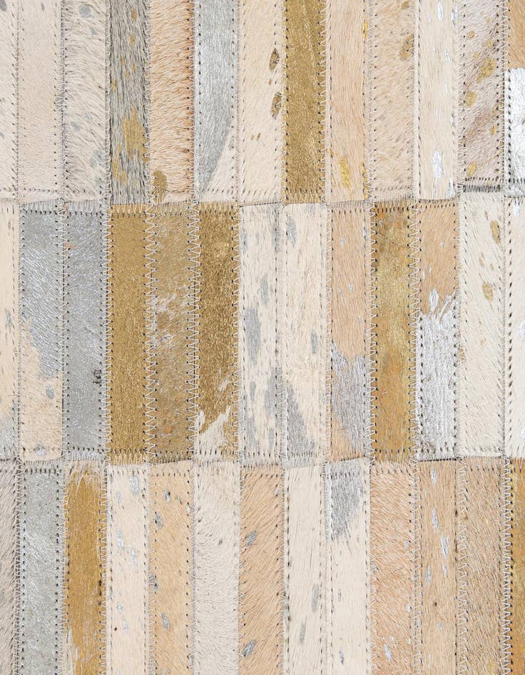 Detail image of  4' 11 x 7' 11 Cowhide - Patchwork Rug