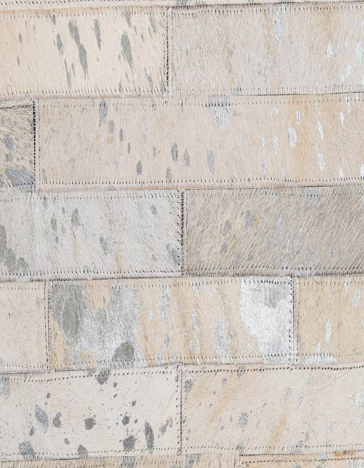 Detail image of  5' 2 x 7' 11 Cowhide - Patchwork Rug