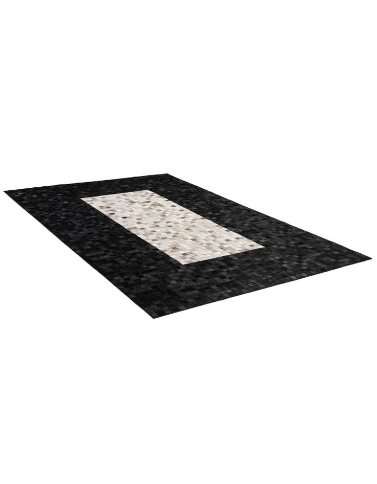 Detail image of  5' 1 x 7' 11 Cowhide - Patchwork Rug