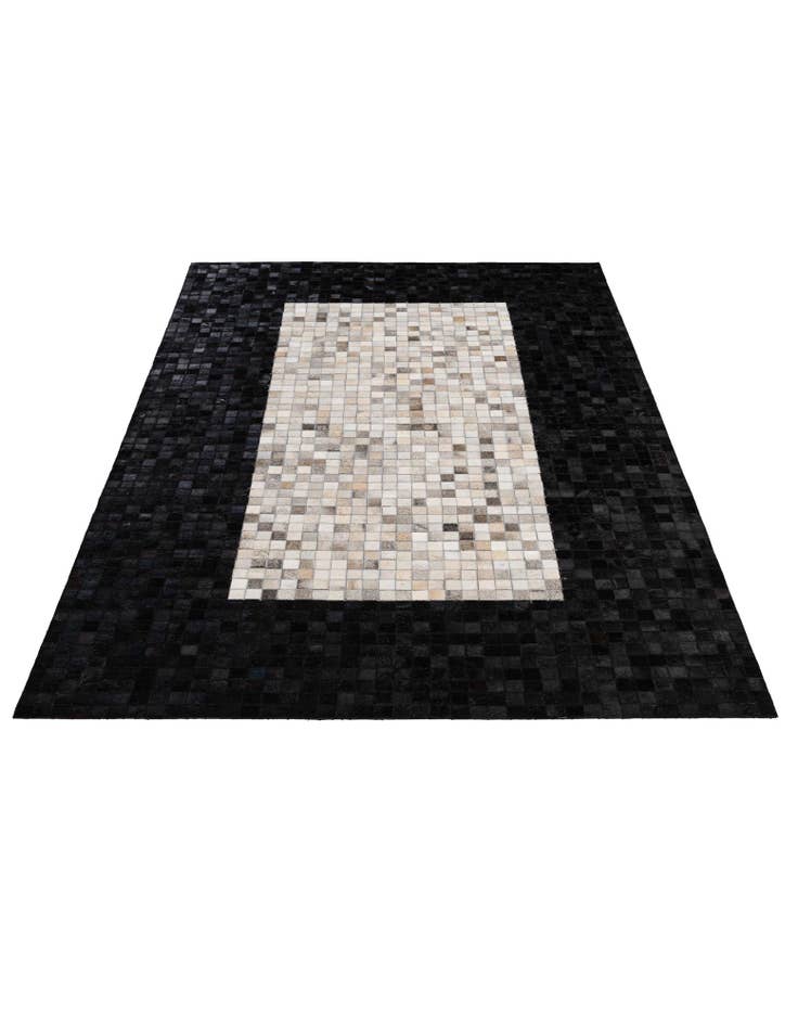 Detail image of  5' 1 x 7' 10 Cowhide - Patchwork Rug