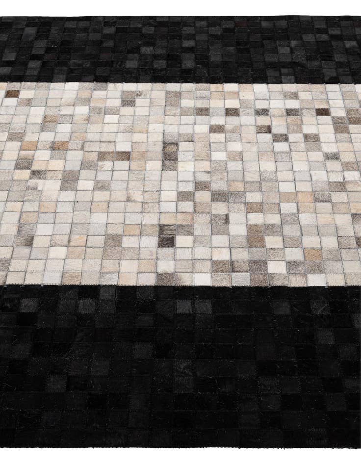 Detail image of  5' 1 x 7' 10 Cowhide - Patchwork Rug