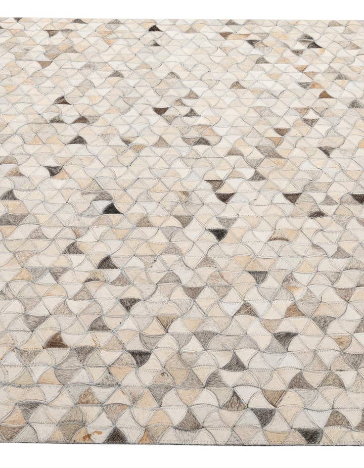 Detail image of  4' 10 x 7' 11 Cowhide - Patchwork Rug