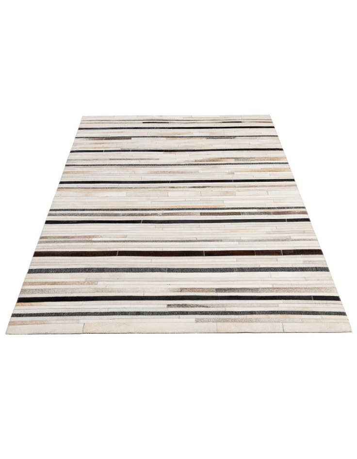 Detail image of  5' 2 x 8' 1 Cowhide - Patchwork Rug