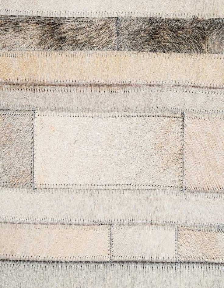 Detail image of  5' 2 x 8' 1 Cowhide - Patchwork Rug