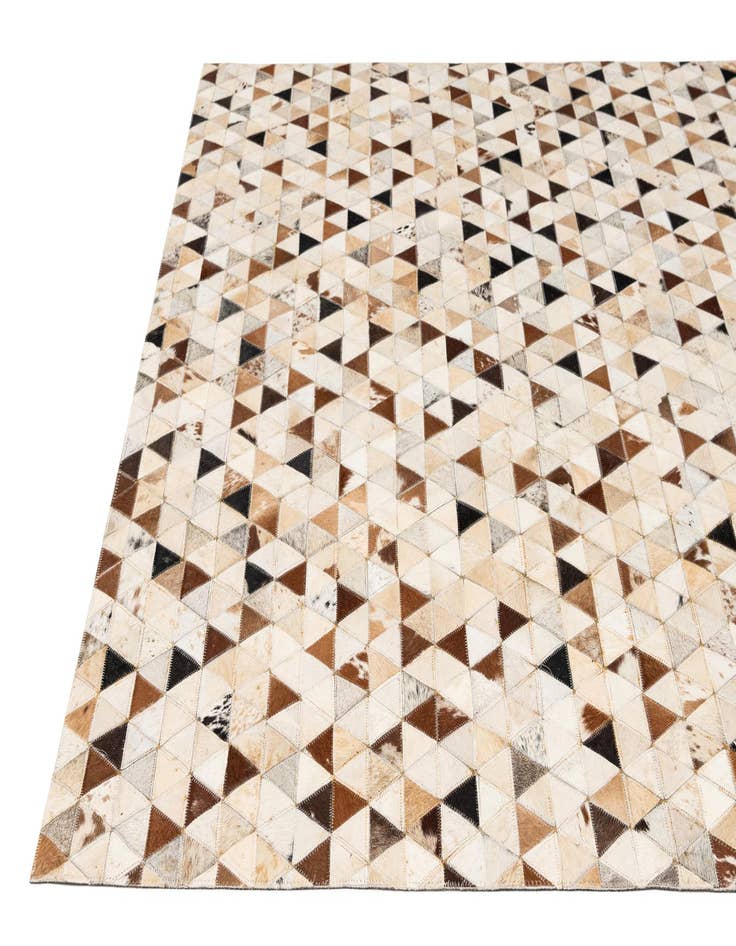 Detail image of  5' 1 x 7' 11 Cowhide - Patchwork Rug