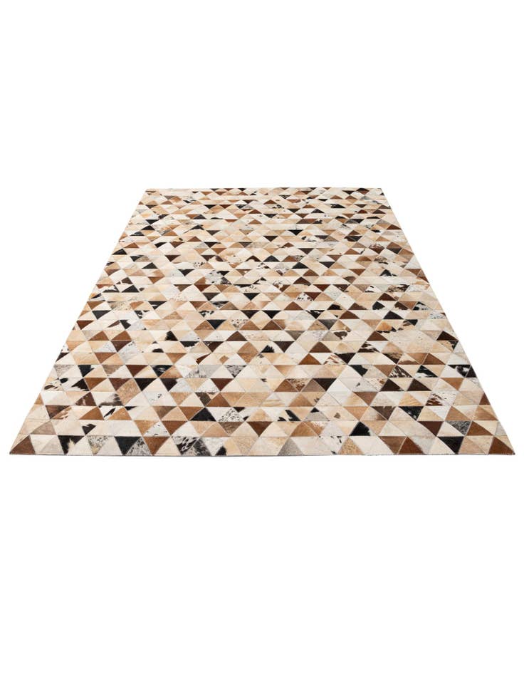 Detail image of  5' 1 x 7' 11 Cowhide - Patchwork Rug