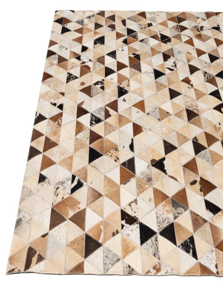 Detail image of  5' 1 x 7' 11 Cowhide - Patchwork Rug