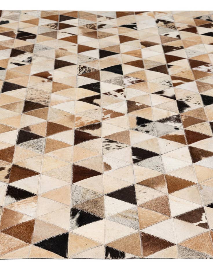 Detail image of  5' 1 x 7' 11 Cowhide - Patchwork Rug