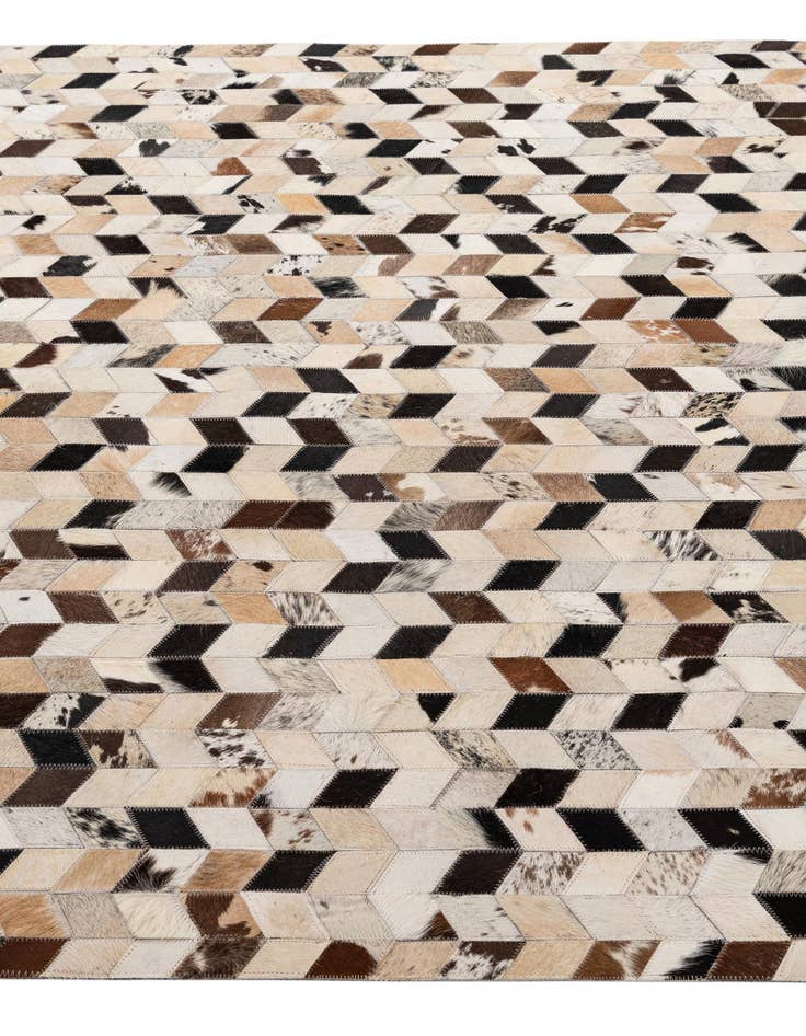 Detail image of  5' 1 x 7' 10 Cowhide - Patchwork Rug