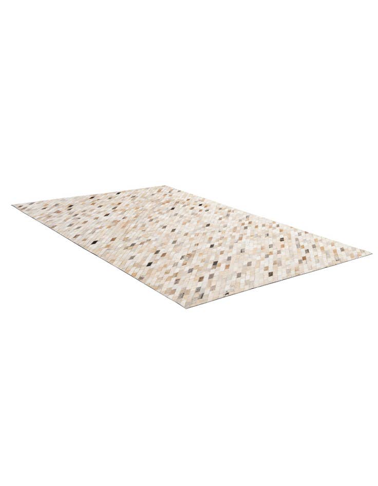 Detail image of  5' 1 x 7' 11 Cowhide - Patchwork Rug