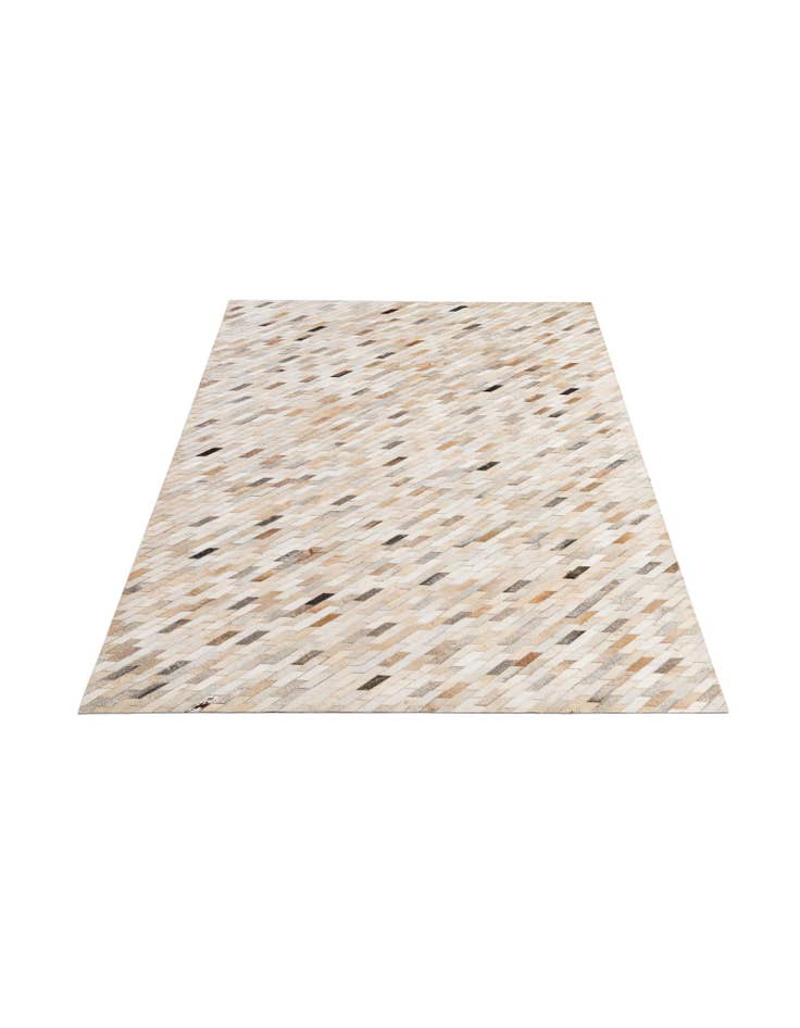 Detail image of  5' 1 x 7' 11 Cowhide - Patchwork Rug