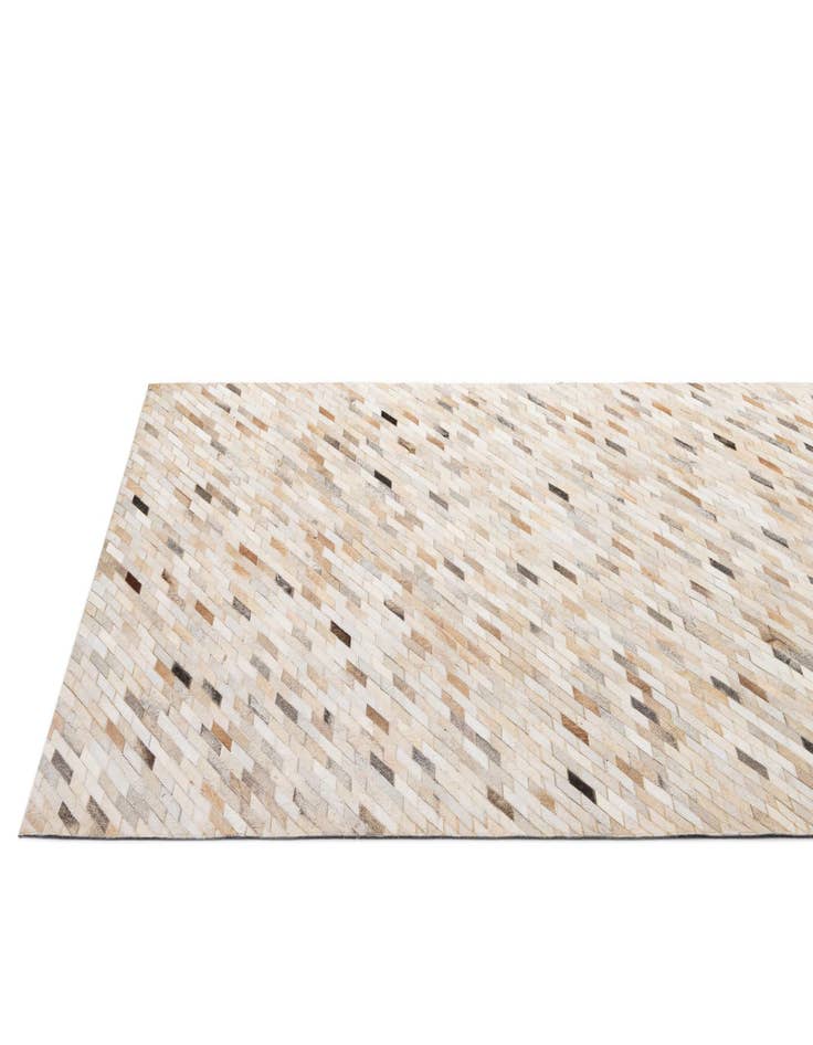 Detail image of  5' 1 x 7' 11 Cowhide - Patchwork Rug